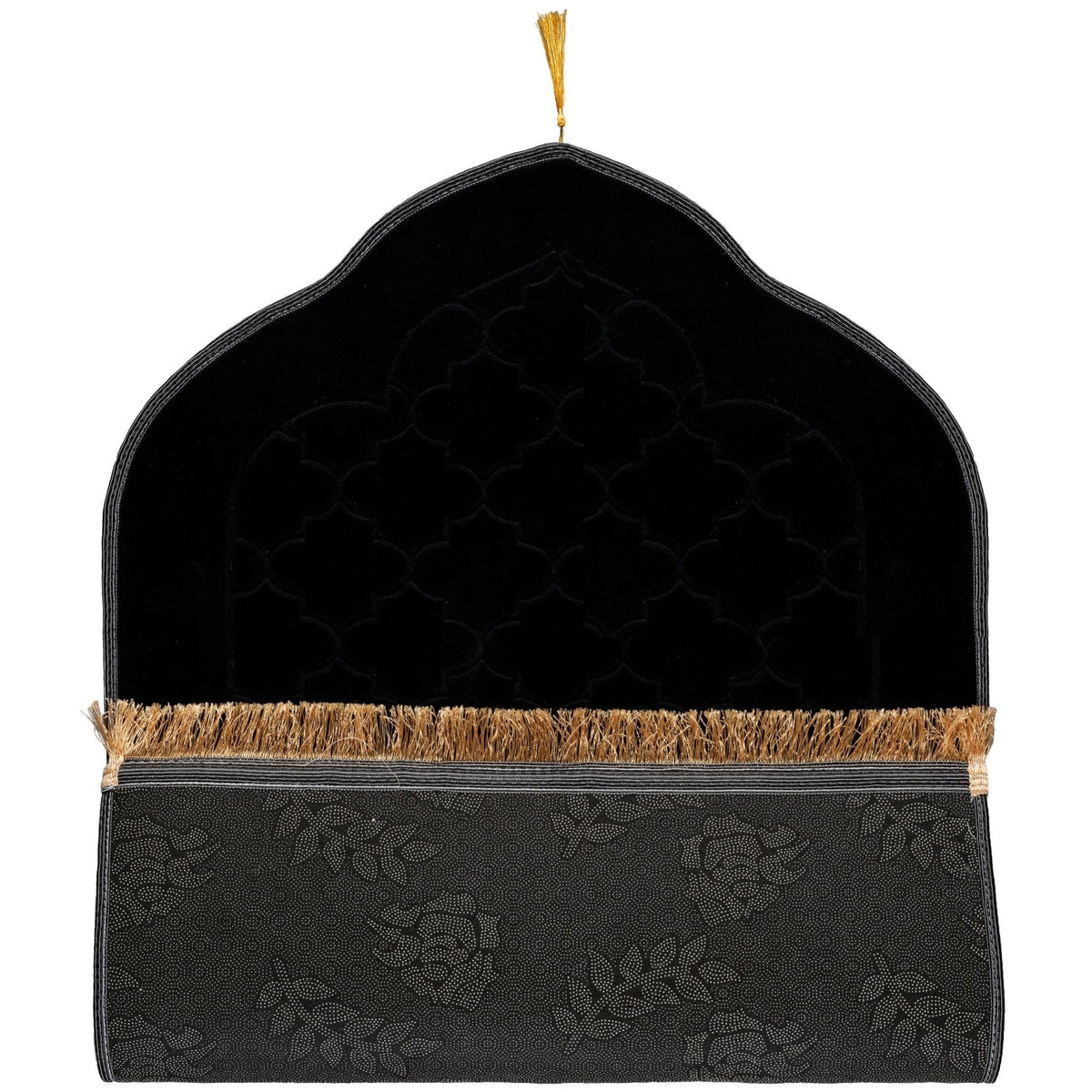 Premium Gebetsteppich Schwarz, 70 x 110 cm - Myprayrug