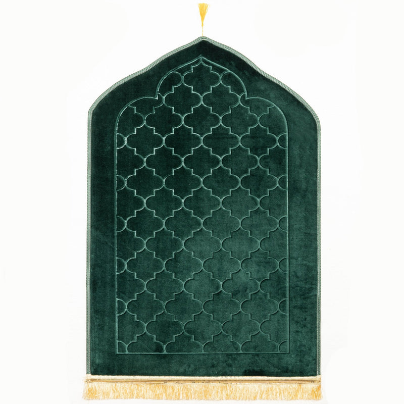 Premium Gebetsteppich Grün, 70 x 110 cm - Myprayrug