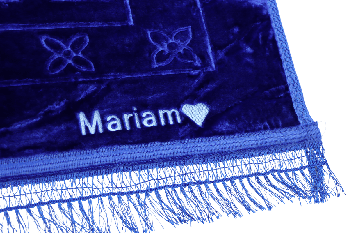 Gebetsteppich Blau mit Muster - Myprayrug