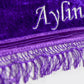 Gebetsteppich von Myprayrug in Farbe Violett mit Name bestickt 